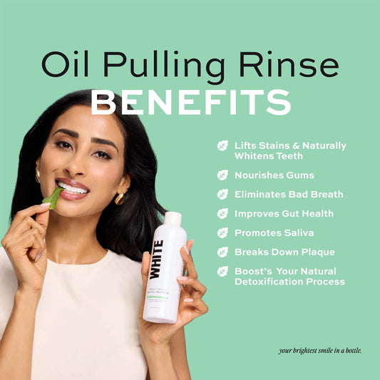 Spearmint Oil Pulling Rinse βNatural Oral Cleanse & Teeth Whitener