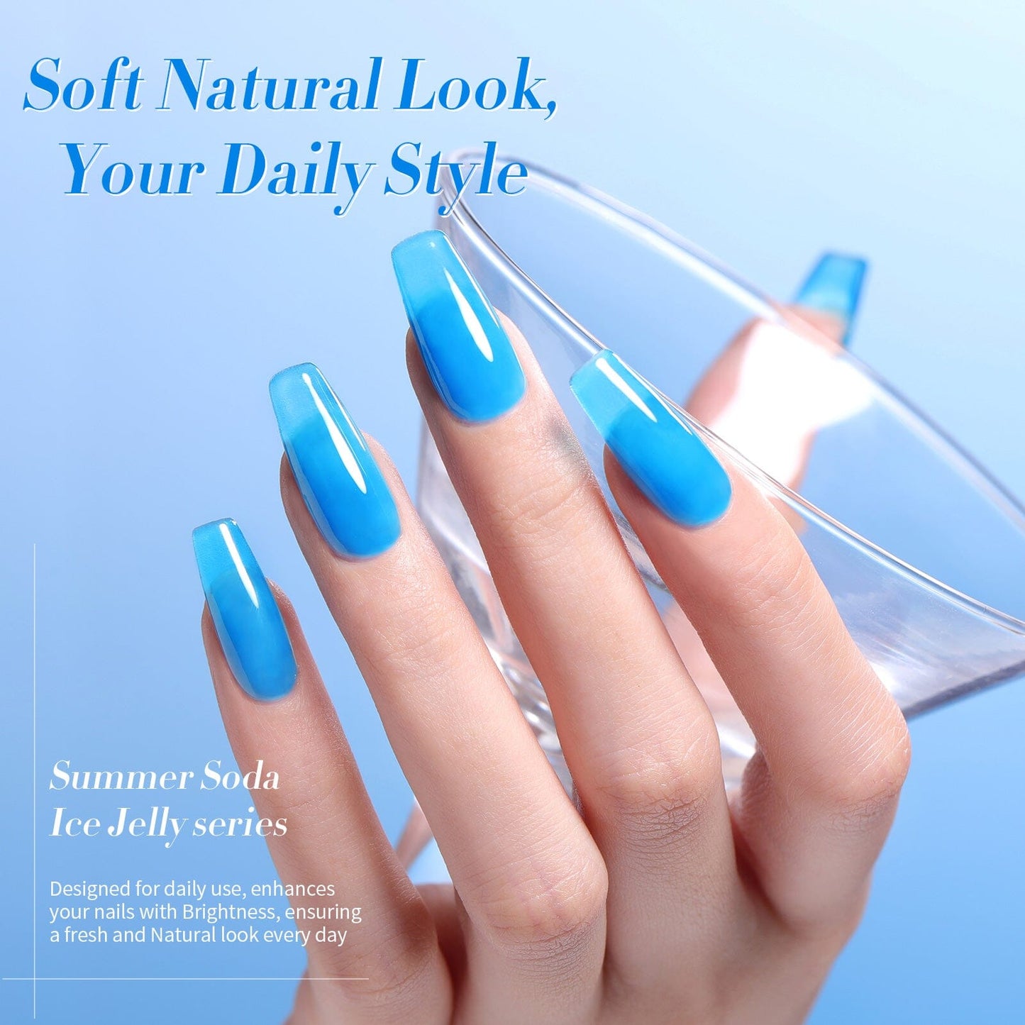 6 Colors Ice Jelly Gel Polish Set Summer Soda 7ml