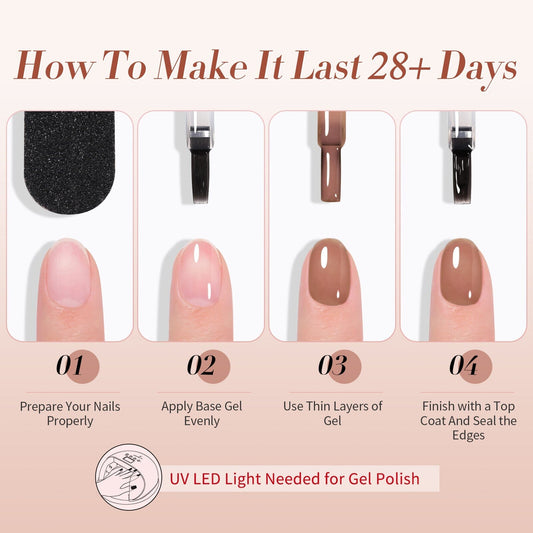 4 Colors Autumn Ember Milky Jelly Gel Set 7ml