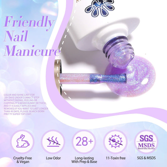 6 Colors Jelly Gel Polish Set T06 Conch Spirit 7ml