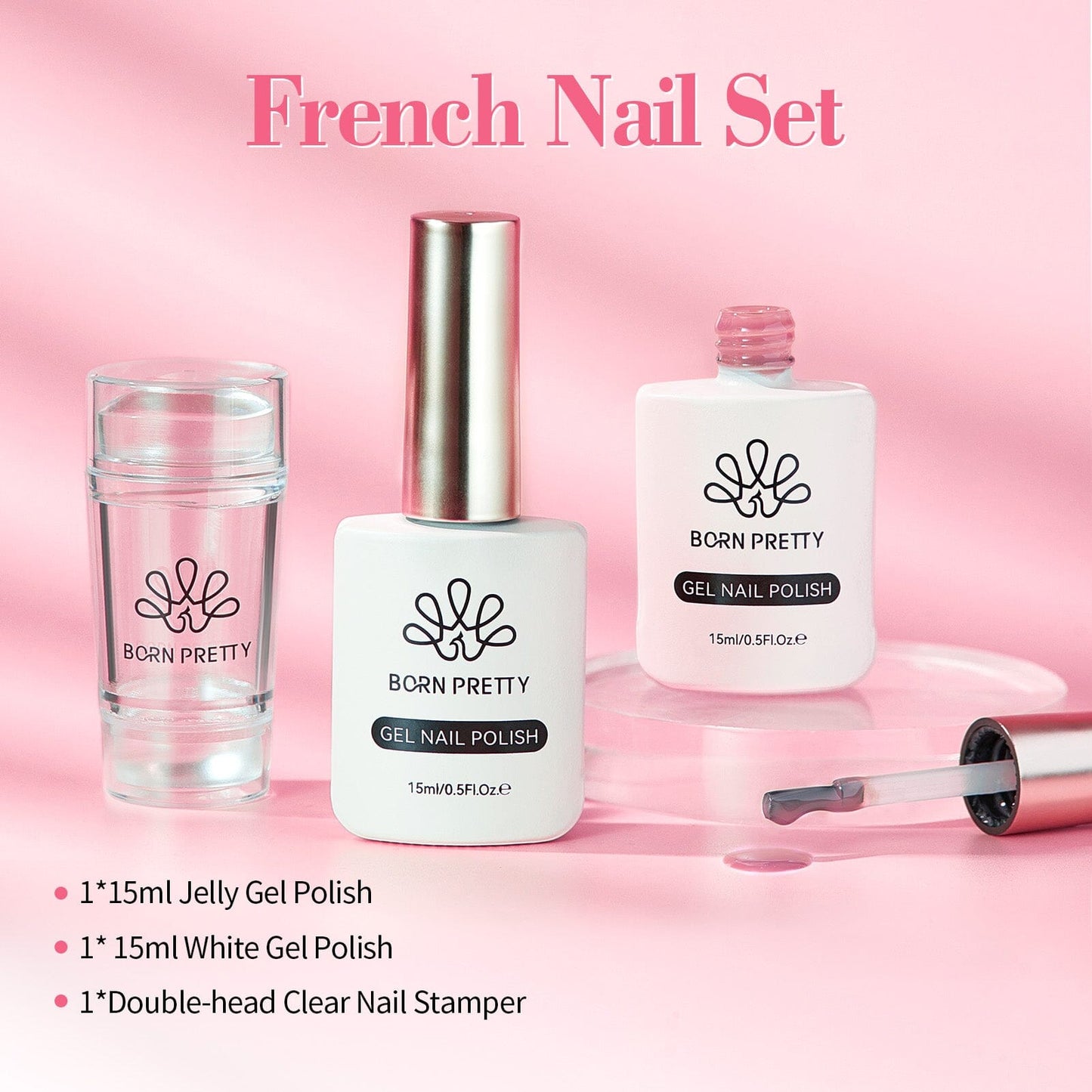 3pcs French Nails Kit #02