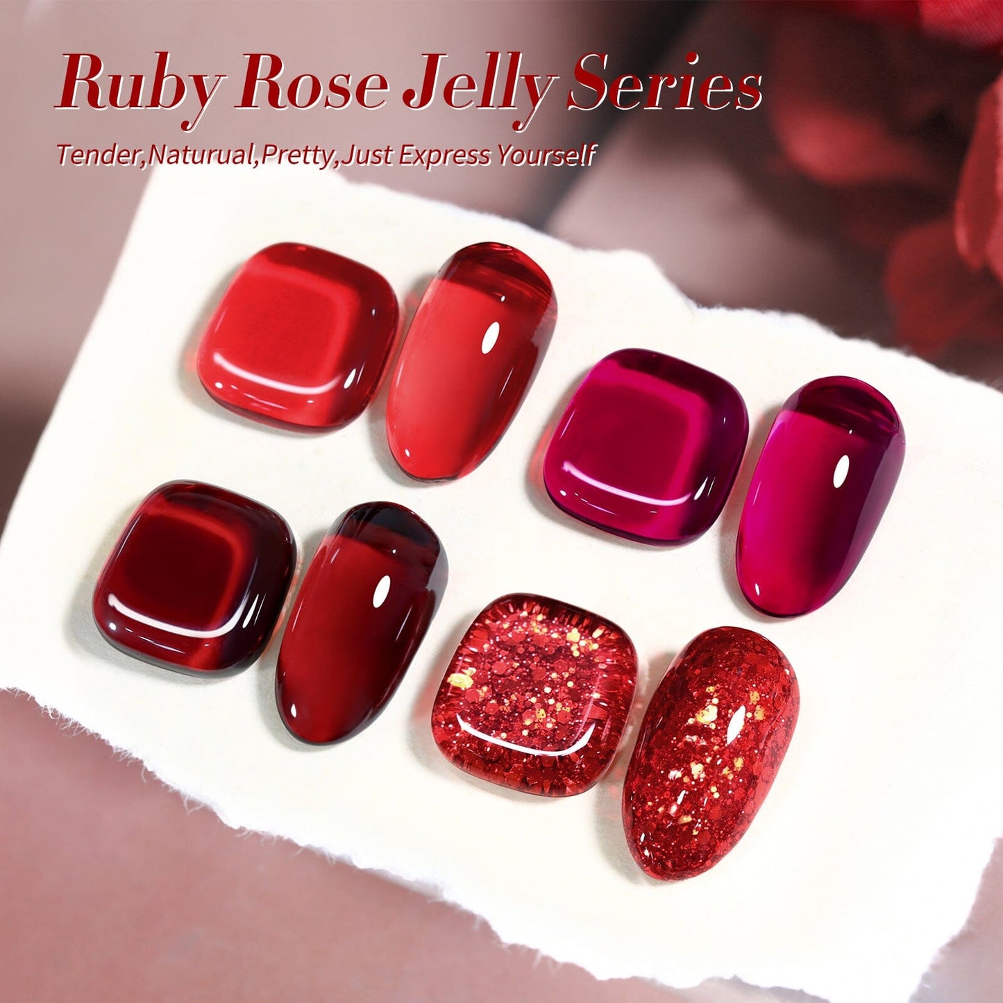4 Colors Ruby Rose Jelly Gel Polish Set 7ml