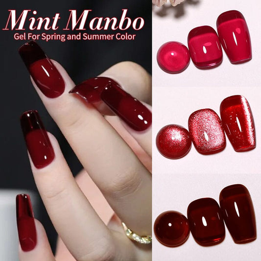 6 Colors Red Gel Polish Set 02 10ml