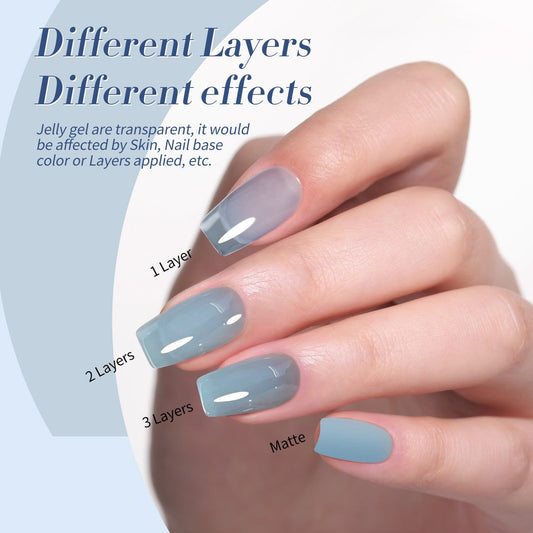 6 Colors Jelly Gel Polish Set J06 Lake Baikal 7ml