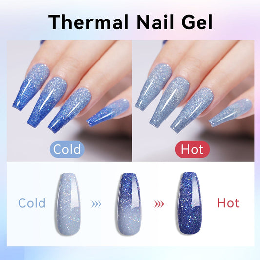 6 Colors Temperature-changing Gel Polish Set T17 ThermoScape 7ml