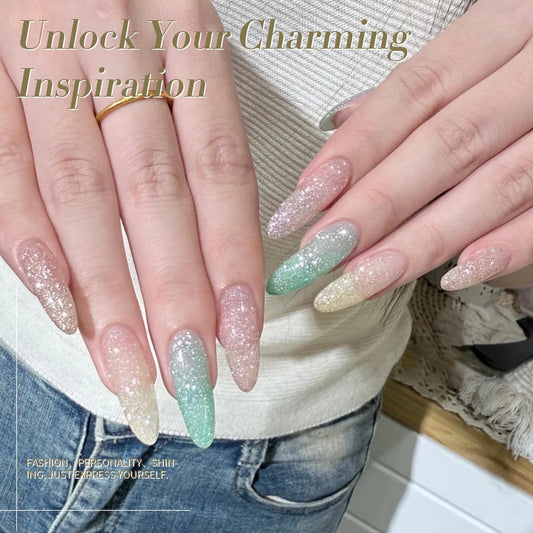 6 Colors Reflective Glitter Gel Polish Set T20 Carat Mirage 7ml