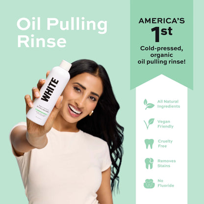 Spearmint Oil Pulling Rinse —Natural Oral Cleanse & Teeth Whitener