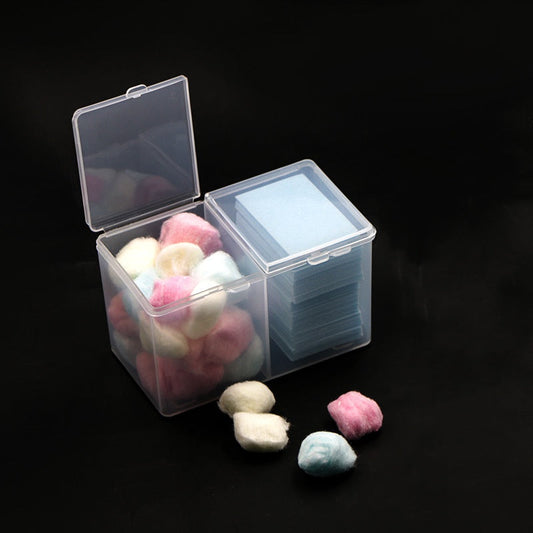 Nail Polish Remover Cotton Set – Includes Cotton Pads, Cotton Swabs & Storage Box