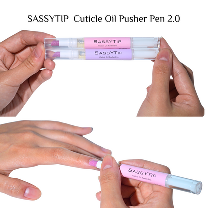 SassyTip Cuticle Pusher Pen 2.0, essential for perfect nail preparation before polish