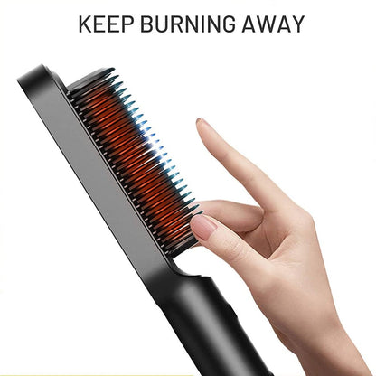 😍 2 in 1 Negative Ion Hair Straightener Styling Comb