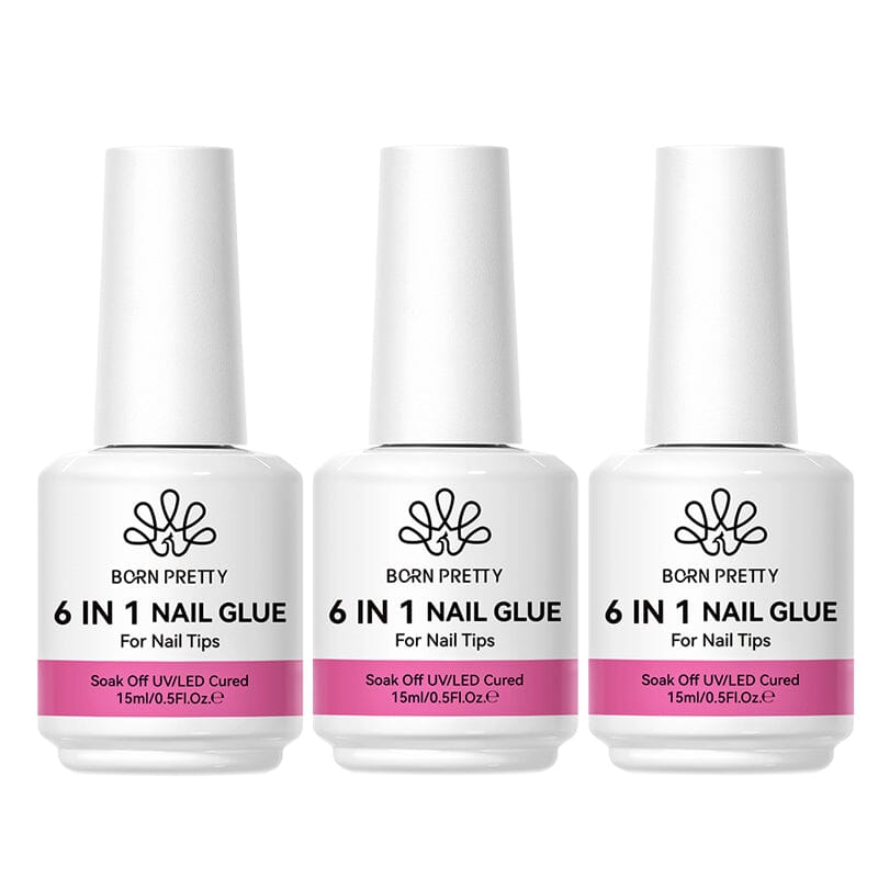 3pcs 6 in 1 Nail Glue Gel Polish 15ml