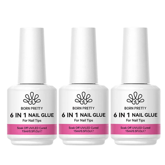 3pcs 6 in 1 Nail Glue Gel Polish 15ml