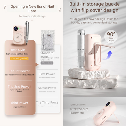 🔧 Pro Power 45,000RPM Nail Drill Machine – Portable & Rechargeable!