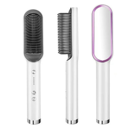 😍 2 in 1 Negative Ion Hair Straightener Styling Comb