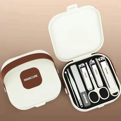 🔥 Splash-Proof Portable 7-PCS Nail Clipper Manicure Set