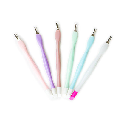 6-Piece 2-in-1 Nail Care & Art Tool Set – Dual-Ended Cuticle Fork & Dotting Pens
