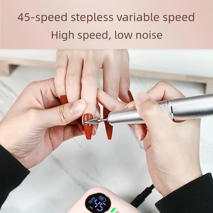 🔧 Pro Power 45,000RPM Nail Drill Machine – Portable & Rechargeable!