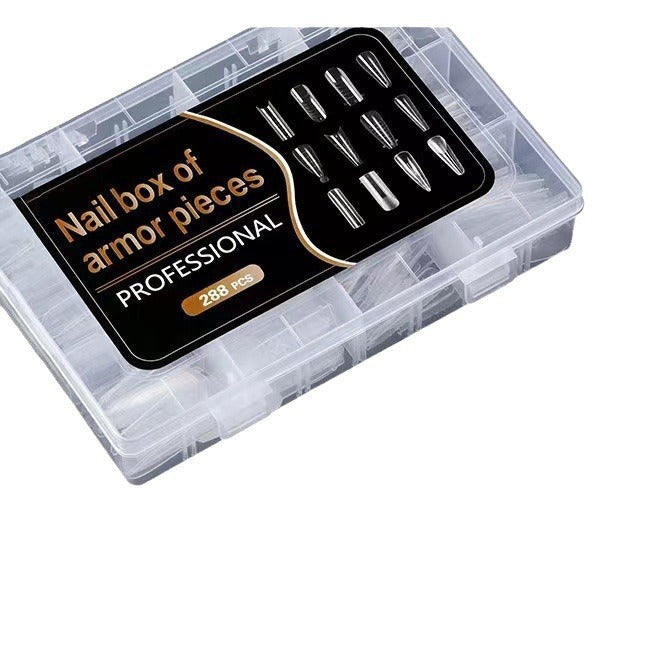 Complete Nail Extension Kit – 288 Dual Forms + Fiber Gel + UV Lamp + 9-Piece File Set