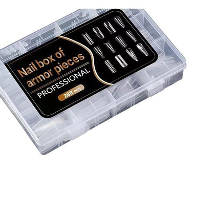 Complete Nail Extension Kit – 288 Dual Forms + Fiber Gel + UV Lamp + 9-Piece File Set