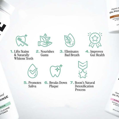 Spearmint Oil Pulling Rinse —Natural Oral Cleanse & Teeth Whitener