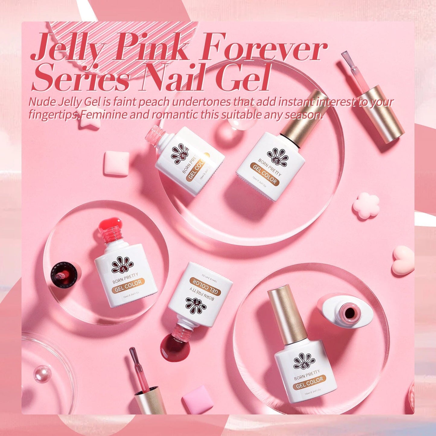 6 Colors Jelly Gel Set Jelly Pink Forever 7ml