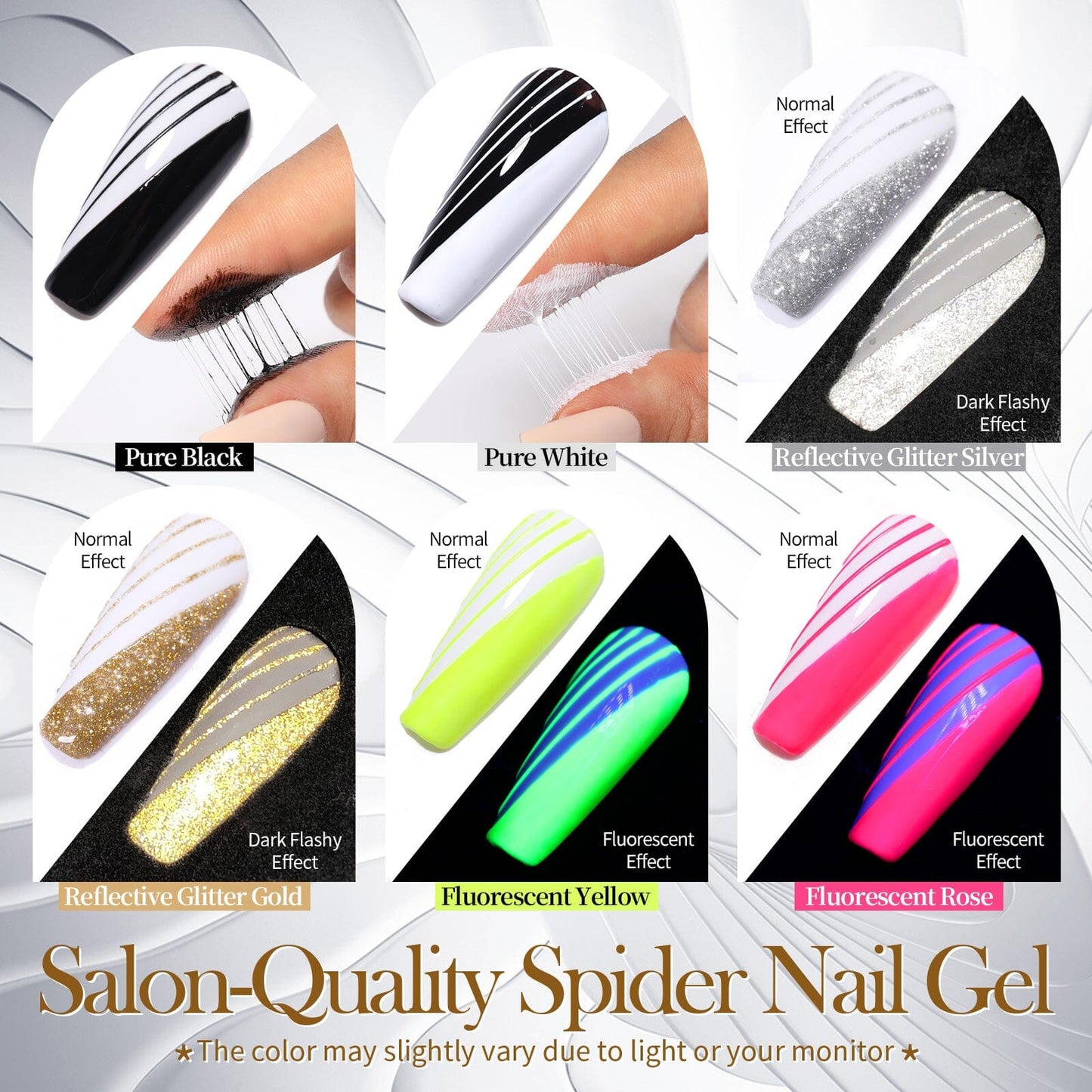 6 Colors Spider Nail Gel 5g