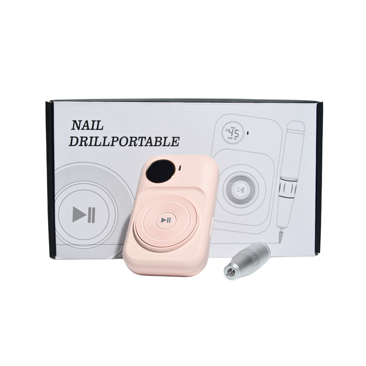 🔧 Pro Power 45,000RPM Nail Drill Machine – Portable & Rechargeable!