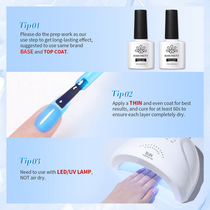 6 Colors Ice Jelly Gel Polish Set Summer Soda 7ml