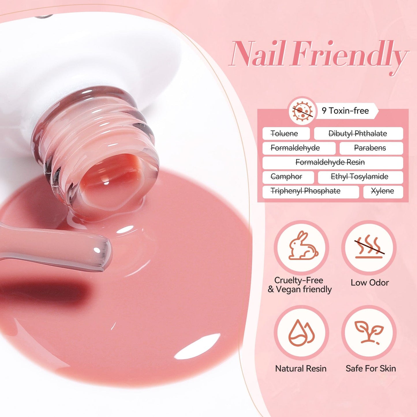 6 Colors Misty Rose Semi Jelly Gel Polish Set 7ml