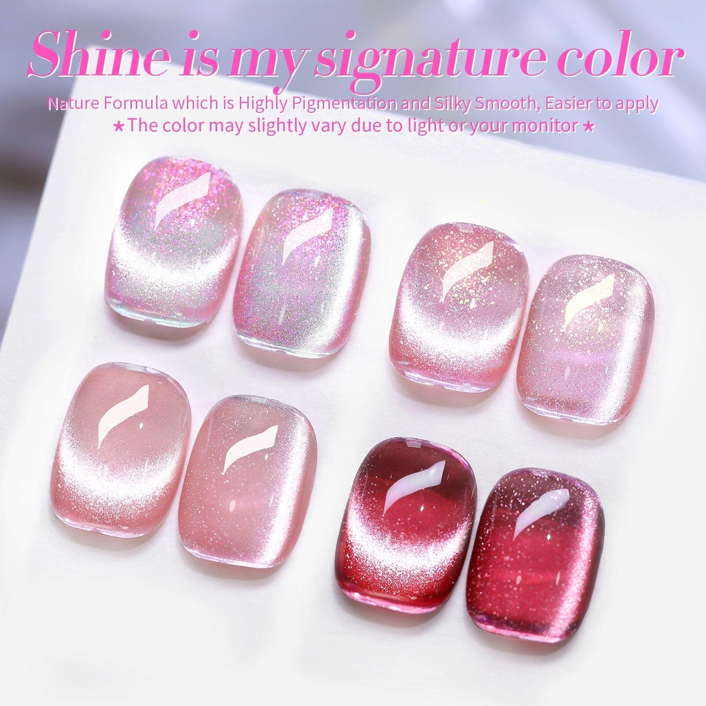 4 Colors Cat Magnetic Gel Polish Set Jelly Pink Auroras 5ml