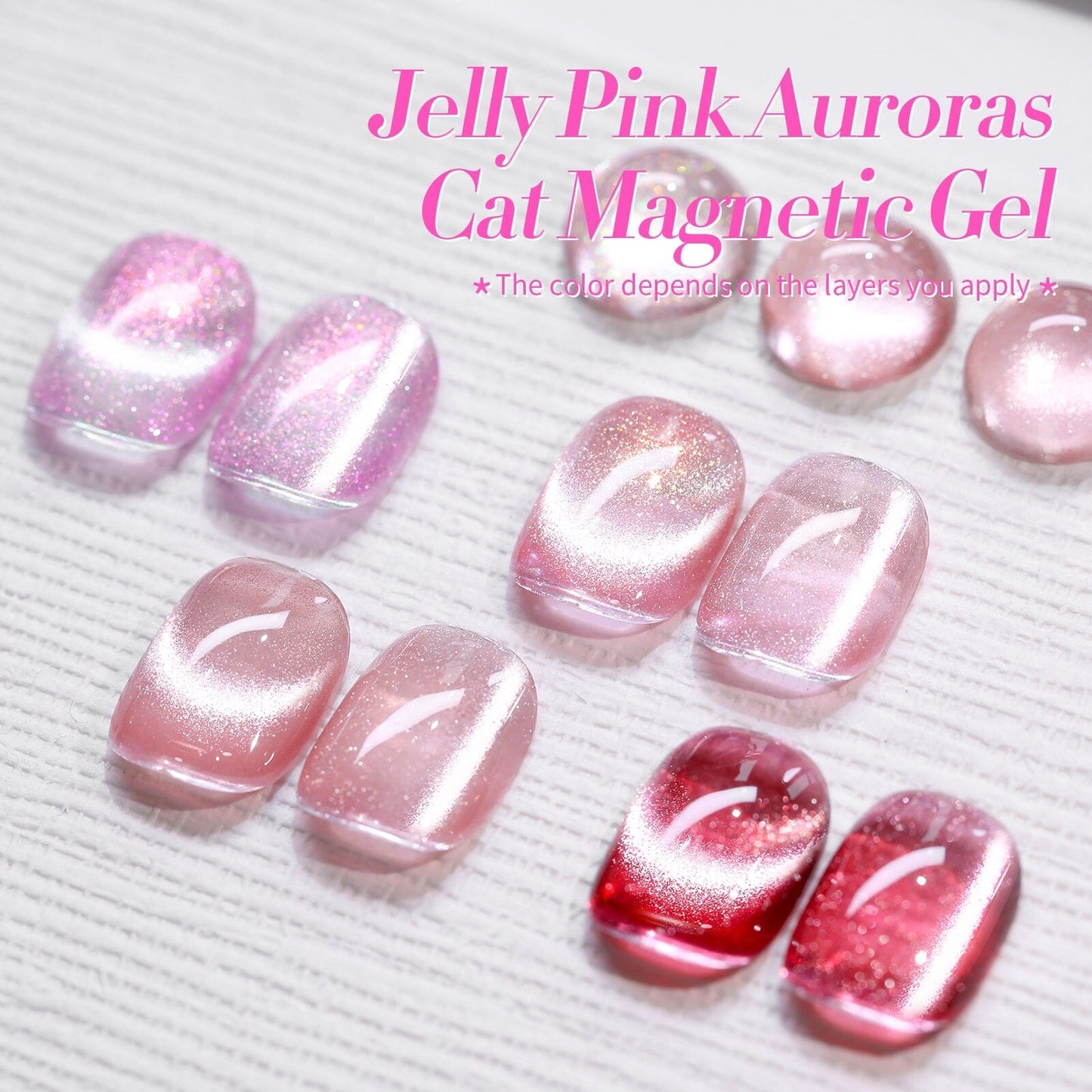 4 Colors Cat Magnetic Gel Polish Set Jelly Pink Auroras 5ml