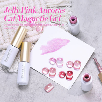 4 Colors Cat Magnetic Gel Polish Set Jelly Pink Auroras 5ml