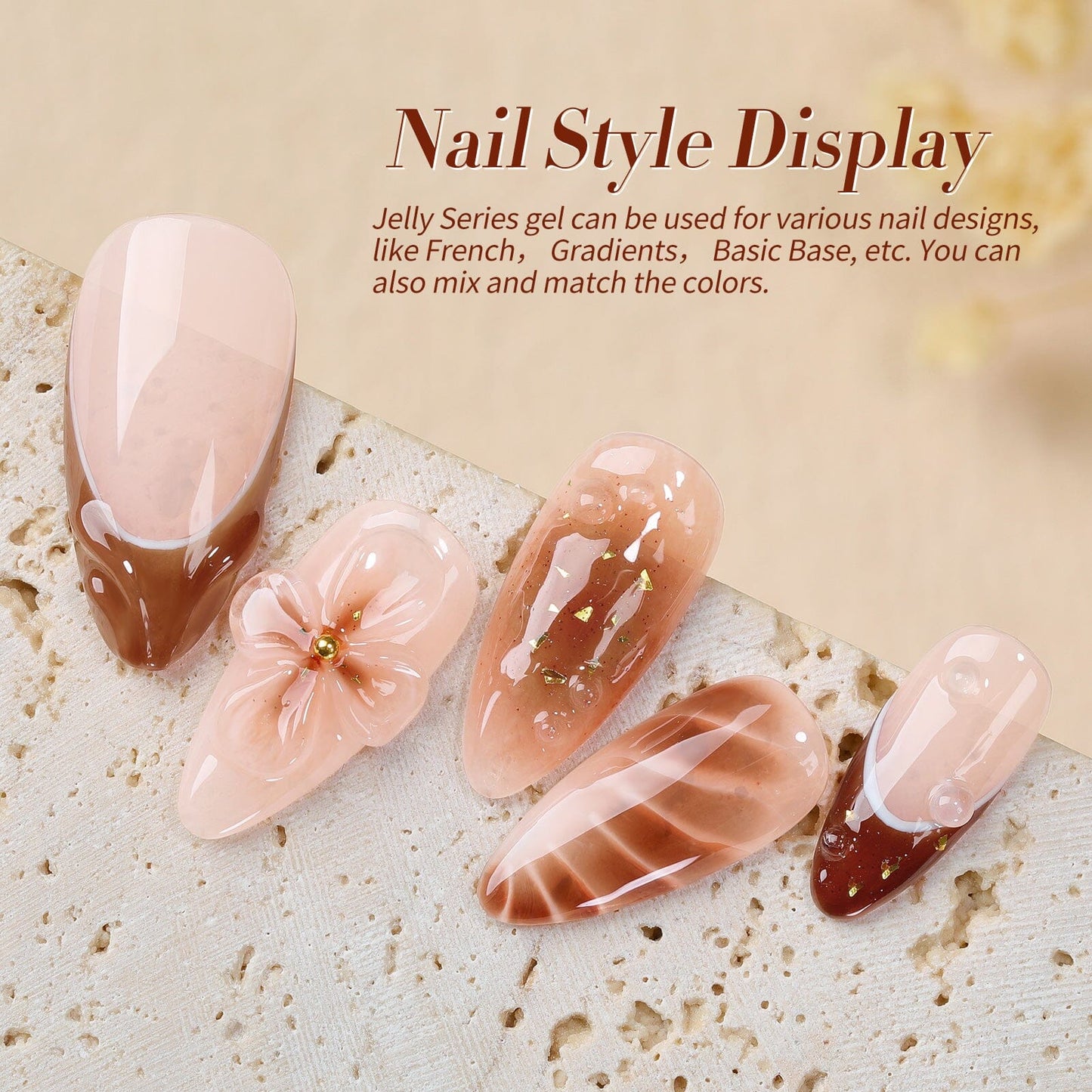 6 Colors Jelly Gel Polish Set Cozy Hearth Milky 7ml