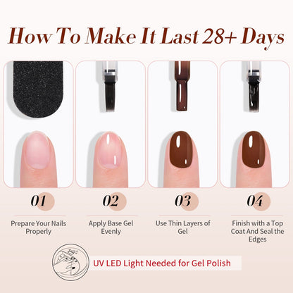 6 Colors Jelly Gel Polish Set Cozy Hearth Milky 7ml