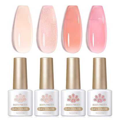 4 Colors Milky Jelly Gel Set Floral Hush 7ml
