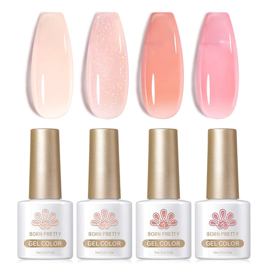 4 Colors Milky Jelly Gel Set Floral Hush 7ml