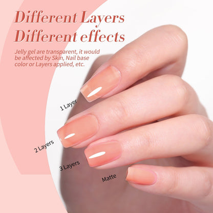 4 Colors Milky Jelly Gel Set Floral Hush 7ml