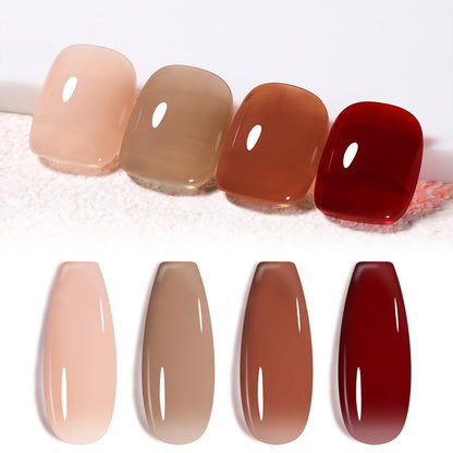 4 Colors Autumn Ember Milky Jelly Gel Set 7ml