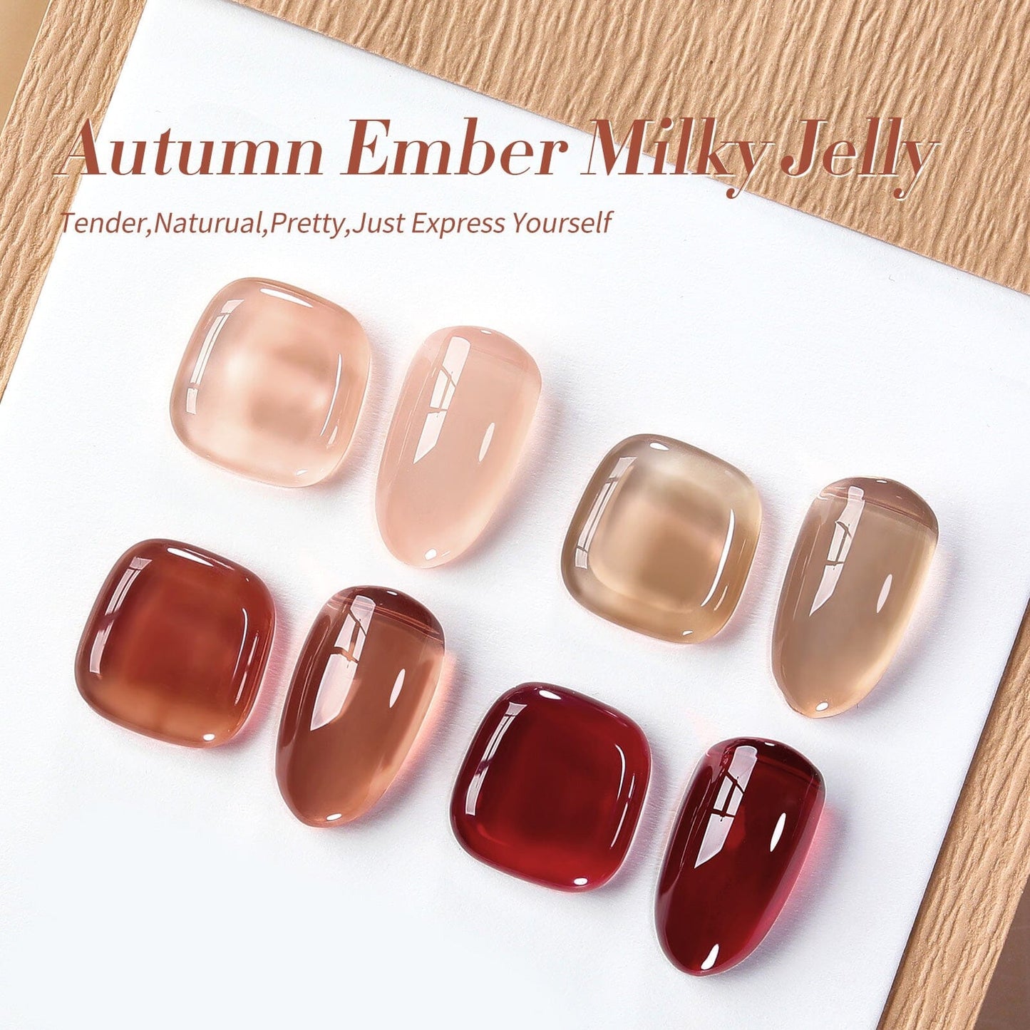4 Colors Autumn Ember Milky Jelly Gel Set 7ml