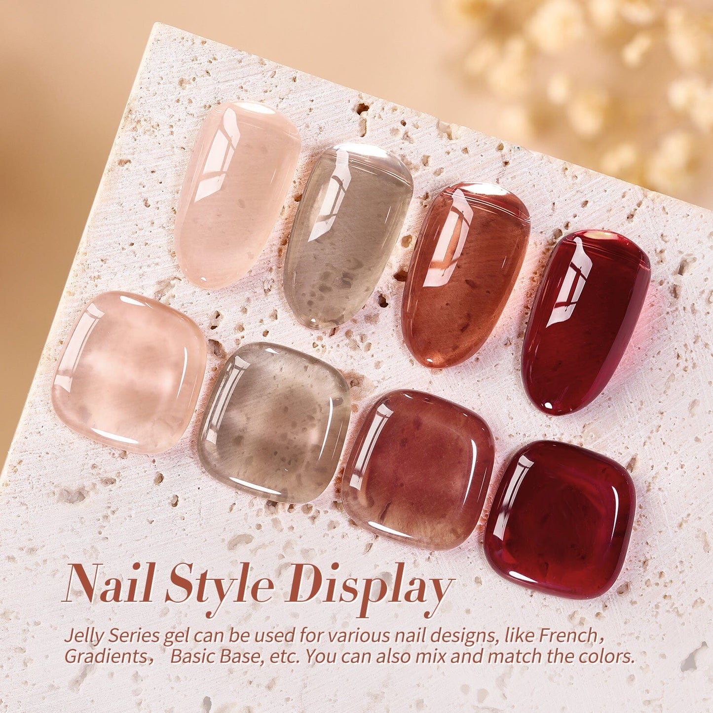 4 Colors Autumn Ember Milky Jelly Gel Set 7ml
