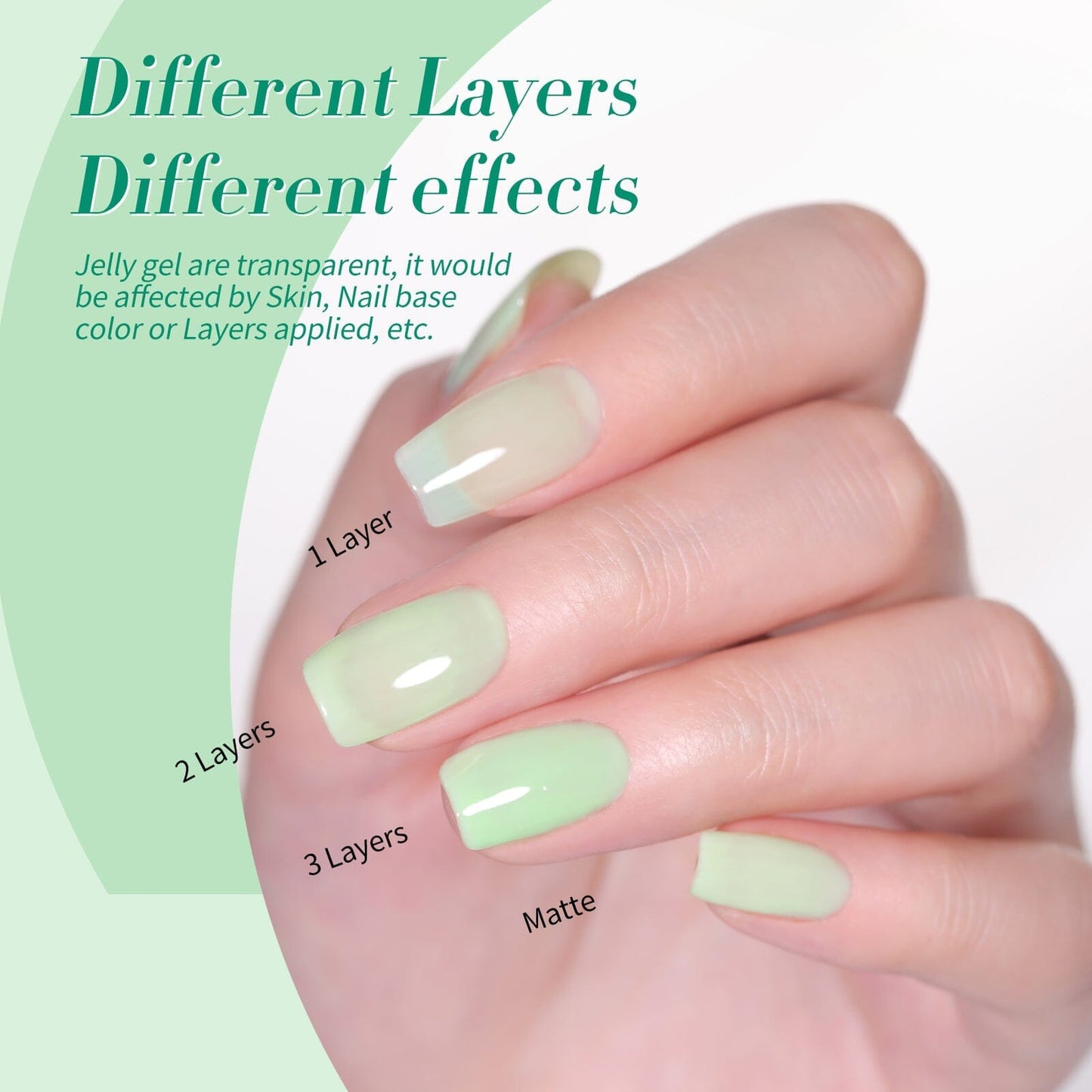 6 Colors Jelly Magnetic Gel Polish Set Fireflies Forest 7ml