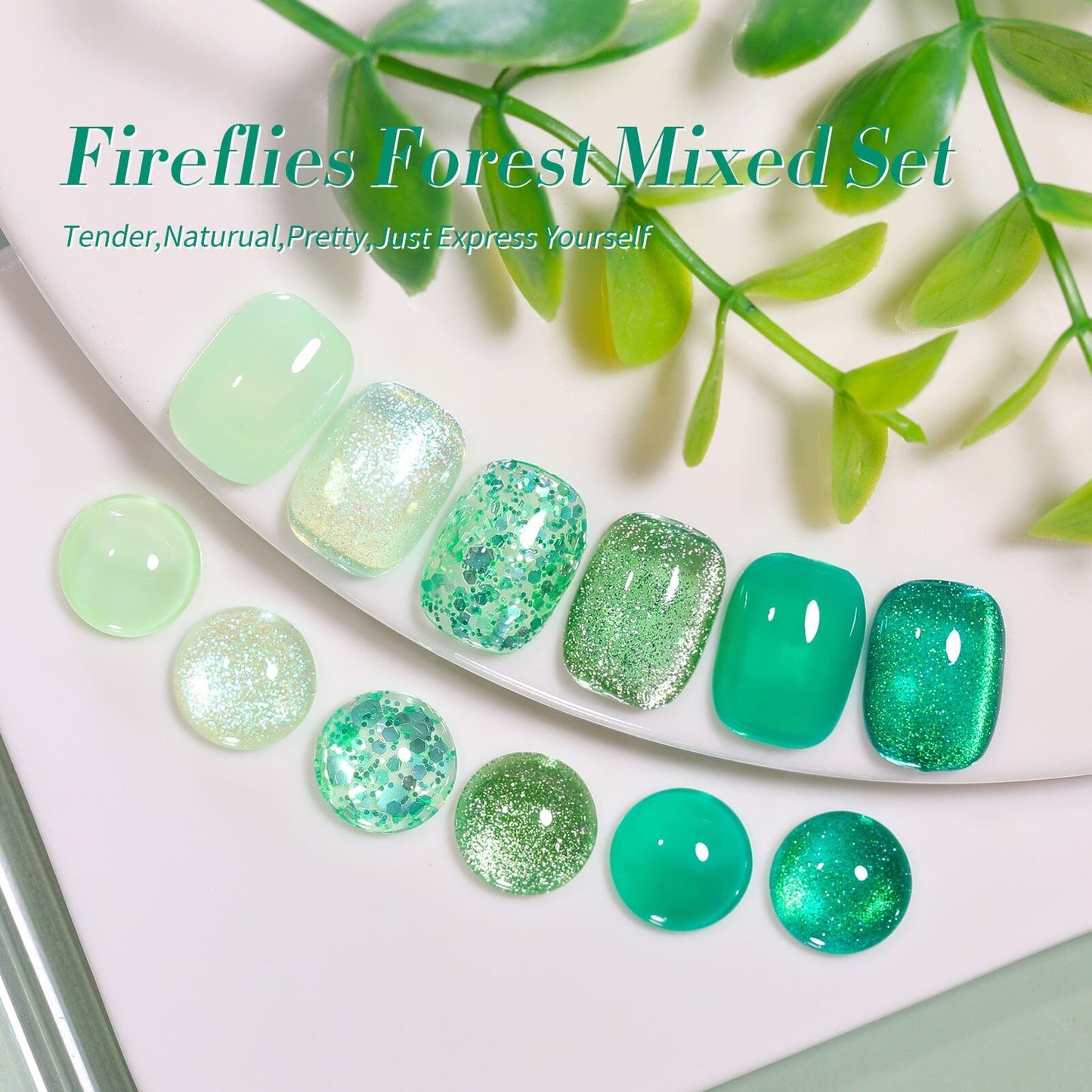 6 Colors Jelly Magnetic Gel Polish Set Fireflies Forest 7ml