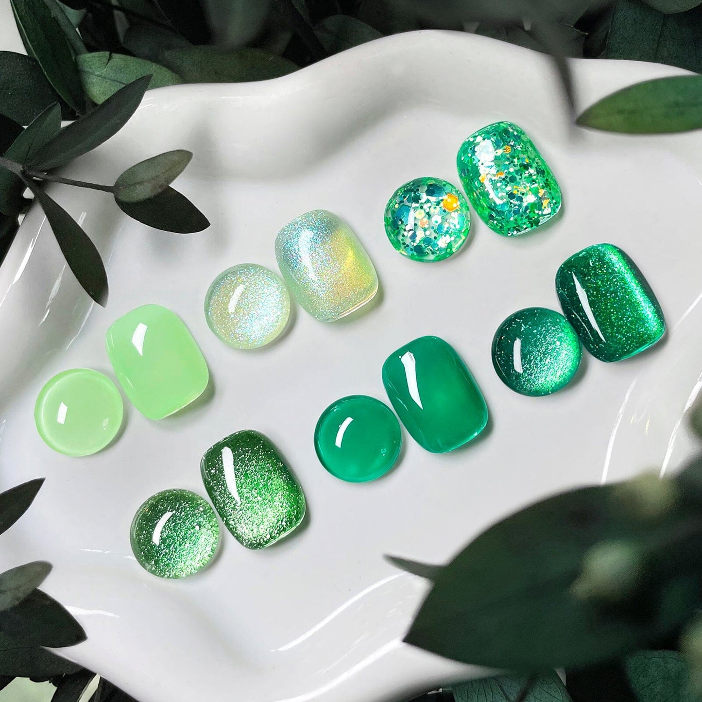 6 Colors Jelly Magnetic Gel Polish Set Fireflies Forest 7ml
