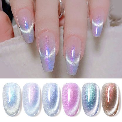 6 Colors Cat Magnetic Gel Polish Set Auroras Snowlight 7ml