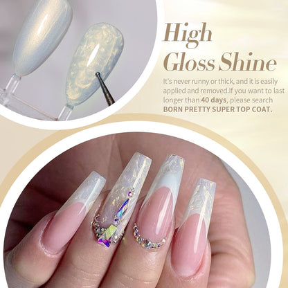 6 Colors White Pink Pearl Thread Swirl Gel Polish Set 7ml