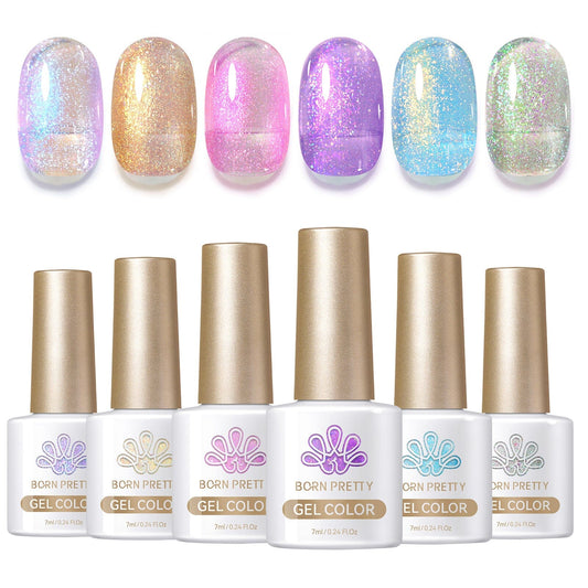 6 Colors Jelly Gel Polish Set T06 Conch Spirit 7ml