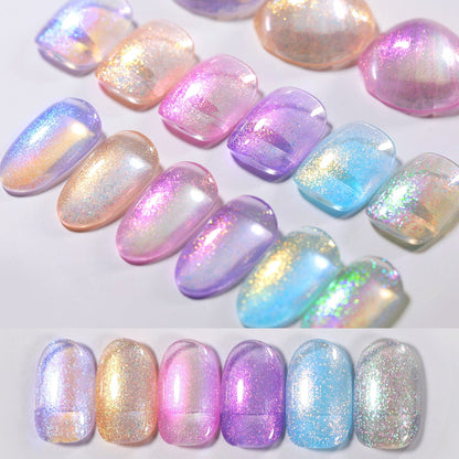 6 Colors Jelly Gel Polish Set T06 Conch Spirit 7ml