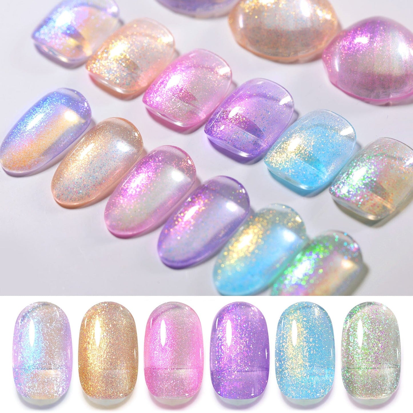 6 Colors Jelly Gel Polish Set T06 Conch Spirit 7ml