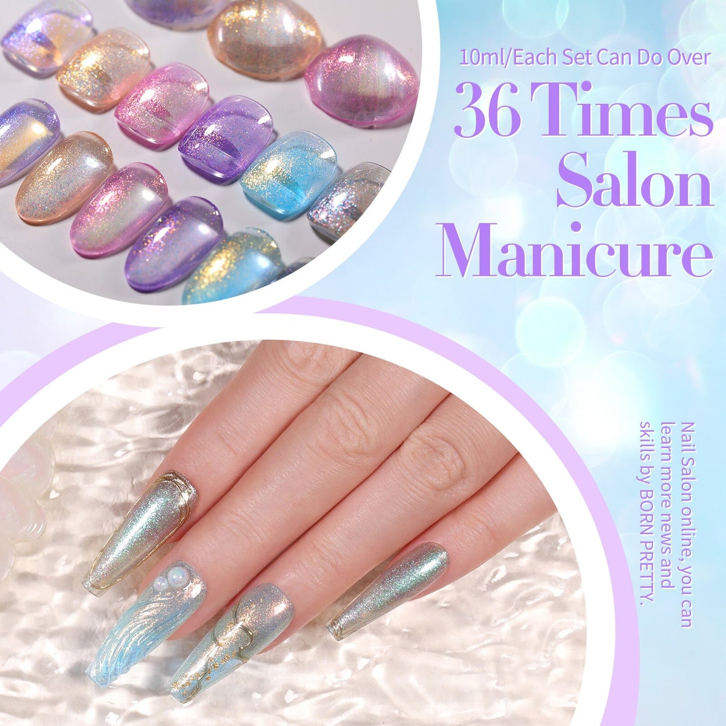 6 Colors Jelly Gel Polish Set T06 Conch Spirit 7ml