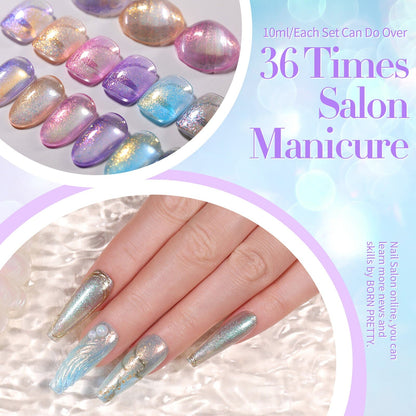 6 Colors Jelly Gel Polish Set T06 Conch Spirit 7ml